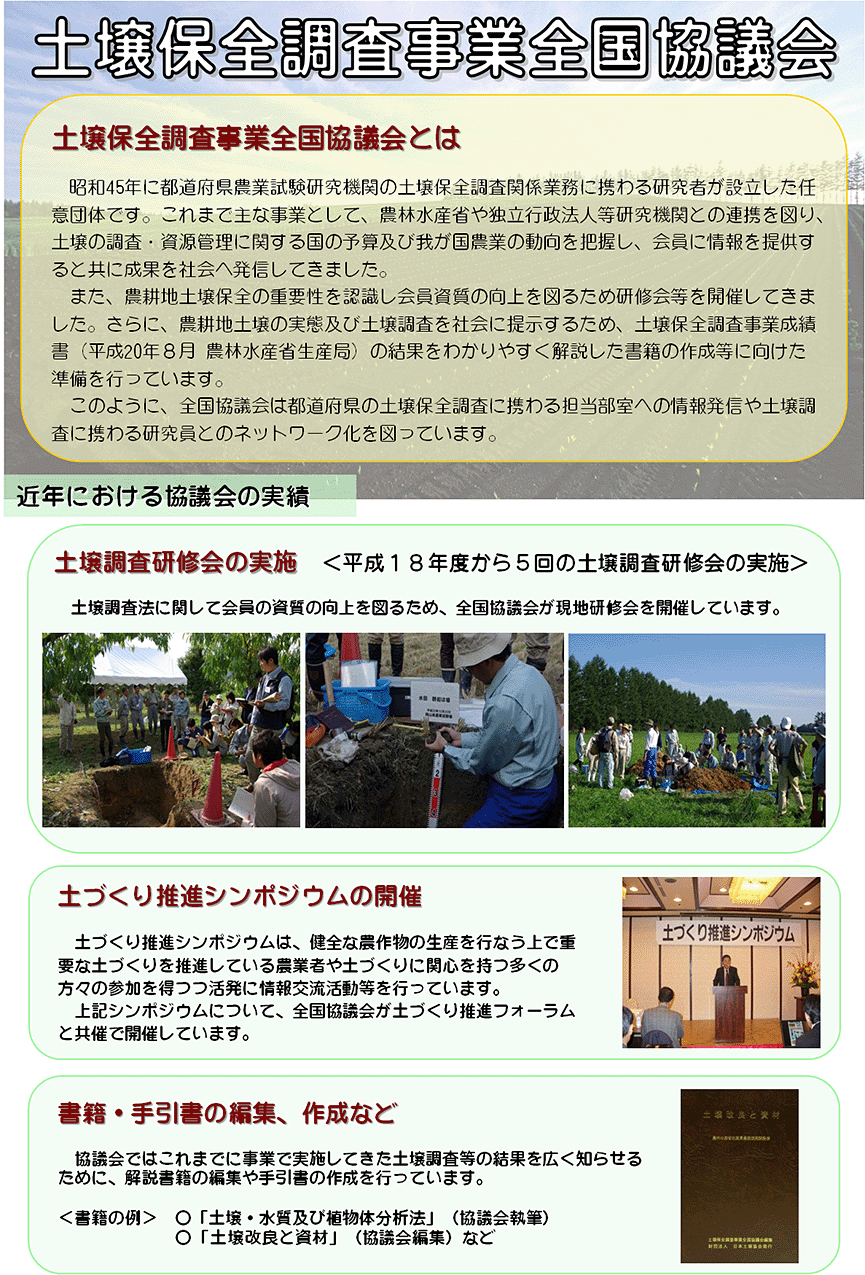 土壌保全調査事業全国協議会とは
